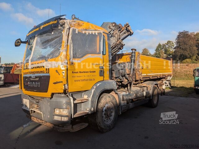 Kolmisivuinen kippiauto MAN TGS 26.440 / 6X4 / Manual / Hiab Kran 288
