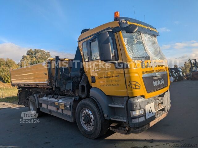 Kippiauto MAN TGS 26.440 / 6X4 / Manual / Hiab Kran 288