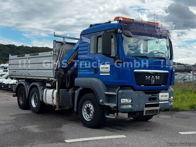 Kippiauto MAN TGS 33.480 / 6X4 / Mei BORDM /25m Kran Palfinger