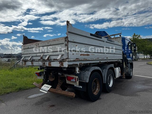 Kippiauto MAN TGS 33.480 / 6X4 / Mei BORDM /25m Kran Palfinger