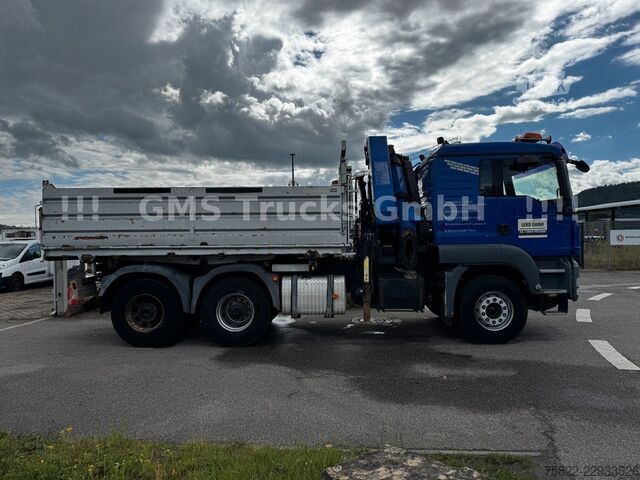 Kippiauto MAN TGS 33.480 / 6X4 / Mei BORDM /25m Kran Palfinger