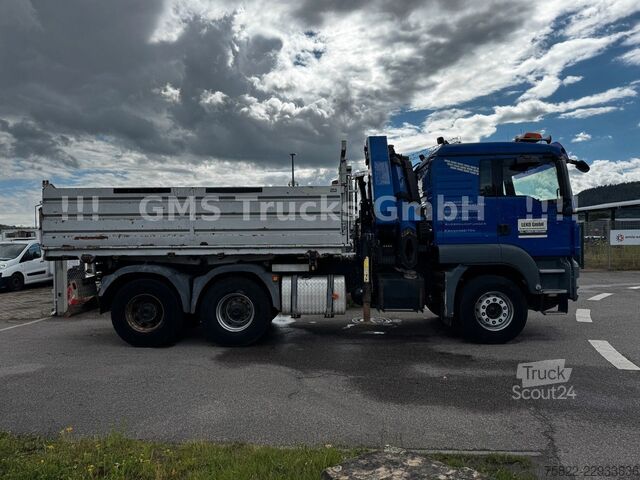 Kuorma-autoon asennettu nosturi MAN TGS 33.480 / 6X4 / Mei BORDM /25m Kran Palfinger