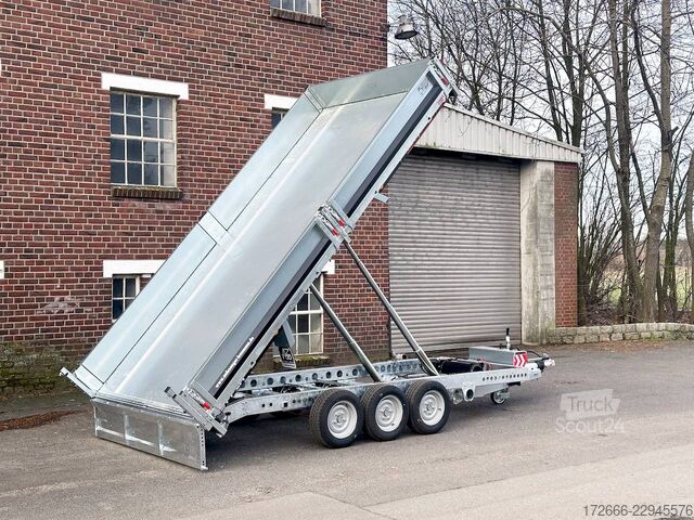Atbulinis savivartis Brian James Trailers TIPPER 526-4020-35-3-12 | TRIDEM | PENDELKLAPPE 400X200X30CM 3500KG RÜCKWÄRTSKIPPER | SCHWARZ