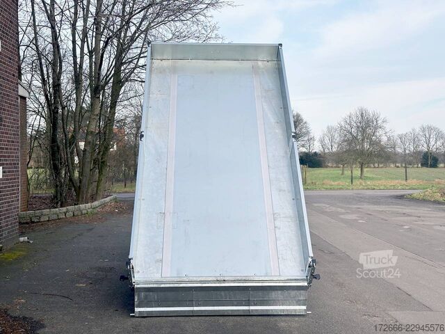Atbulinis savivartis Brian James Trailers TIPPER 526-4020-35-3-12 | TRIDEM | PENDELKLAPPE 400X200X30CM 3500KG RÜCKWÄRTSKIPPER | SCHWARZ