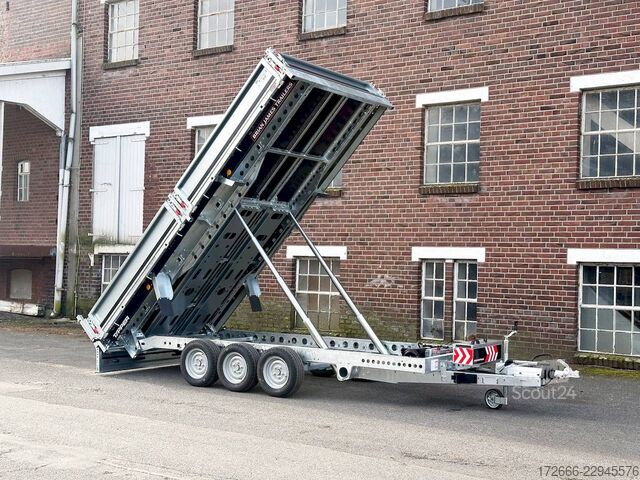 Atbulinis savivartis Brian James Trailers TIPPER 526-4020-35-3-12 | TRIDEM | PENDELKLAPPE 400X200X30CM 3500KG RÜCKWÄRTSKIPPER | SCHWARZ