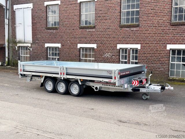 Atbulinis savivartis Brian James Trailers TIPPER 526-4020-35-3-12 | TRIDEM | PENDELKLAPPE 400X200X30CM 3500KG RÜCKWÄRTSKIPPER | SCHWARZ