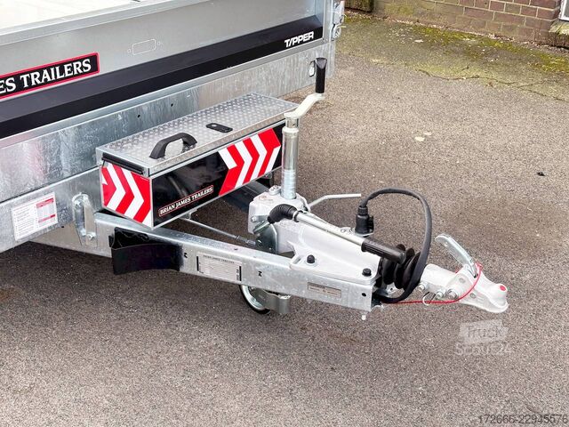Atbulinis savivartis Brian James Trailers TIPPER 526-4020-35-3-12 | TRIDEM | PENDELKLAPPE 400X200X30CM 3500KG RÜCKWÄRTSKIPPER | SCHWARZ