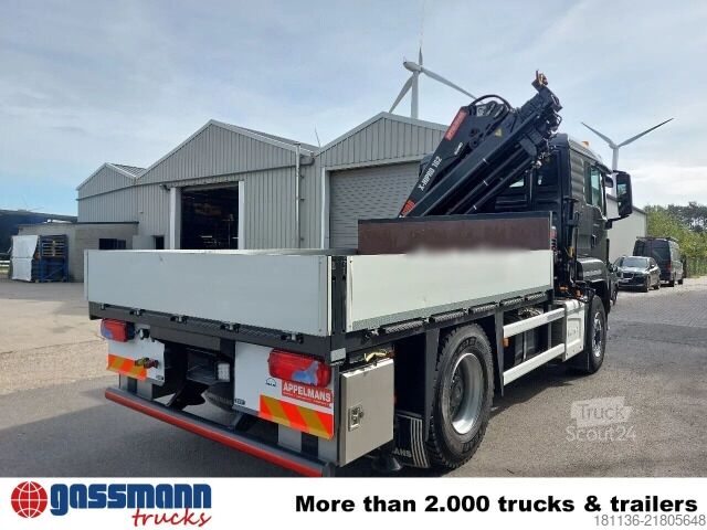 Düz kasa kamyon MAN TGS 18.320 4x4H BL, HydroDrive, Kran Hiab X-HiPro