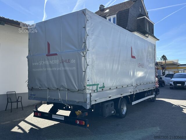 Gardinsidad skåpbil Iveco Eurocargo 80E22 Pritsche Plane  Automatik   TÜV