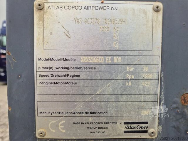 Kompresor Atlas Copco XRXS 566 CD 30 BAR