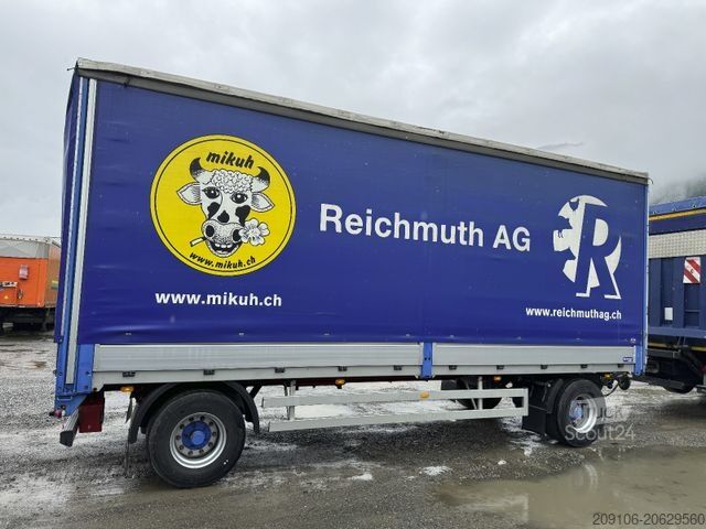 Open aanhangwagen met zeil BIRRER UE 18 *Durchlade+Bordwande*Top Zustand