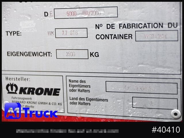 Carroçaria amovível com estrutura em caixa KRONE BDF 7,82 Wechselbrücke, 2680mm Innenhöhe.