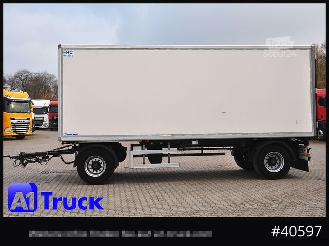 Dobozos pótkocsi KRONE Koffer ISO, stakr isoliert ehemaliger Kühlkoffer, Aluboden