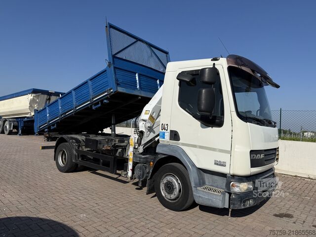 Kipper LKW DAF LF45.220 Kipper mit Kran Bonfiglioli
