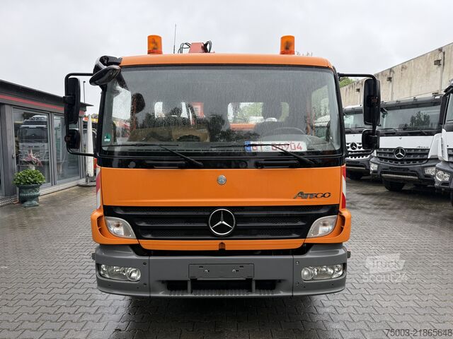 Trijų pusių savivartis sunkvežimis Mercedes-Benz Atego 1218 Kipper Kran Atlas 65