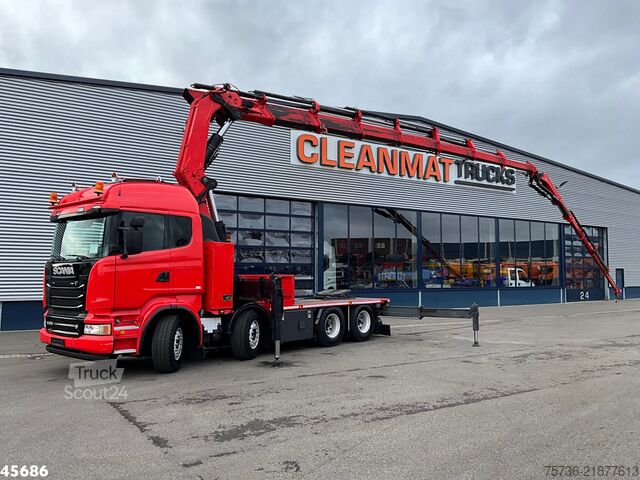 Standard-SZM Scania R620 V8 8x4 Hiab 105 Ton/meter laadkraan + Fly-...