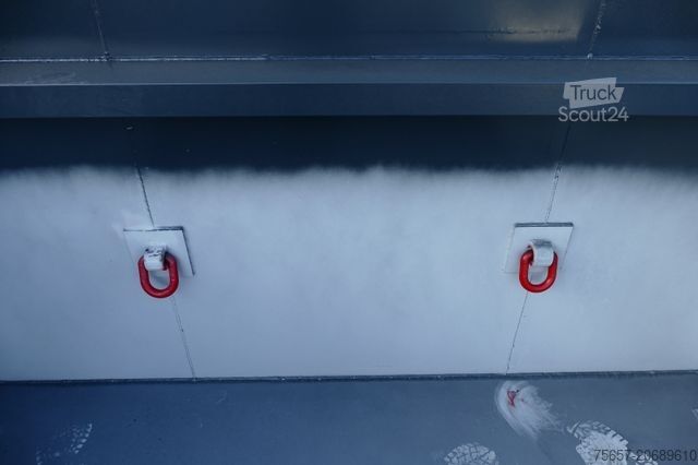 Three-way tipper trailer MÜLLER-MITTELTAL 20 to. Tandem Haken-Containeranh. mit Container