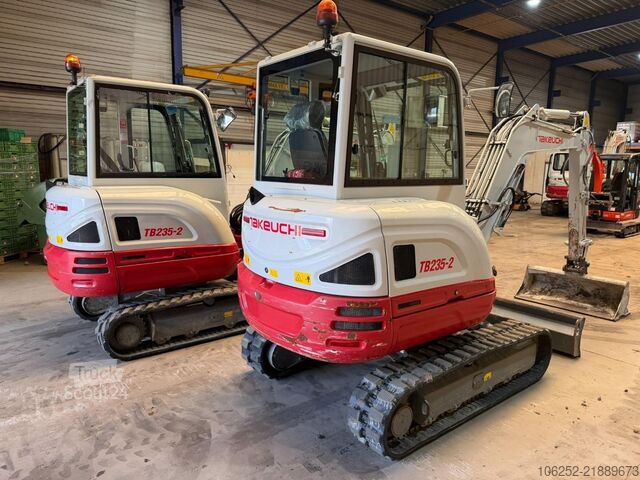 мини-экскаватор Takeuchi TB235-2 *1134H ORIGINAL* - 3 BUCKETS / LÖFFEL ...