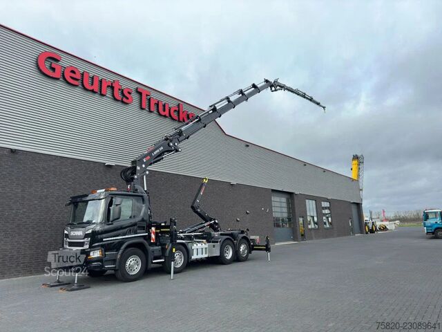 Scania P450 8X2 21 TON HAAKARM + HIAB 548 E-6 + JIB 150X-6 KRAAN/KRAN/CRANE/GRUA Scania P450 8X2 21 TON HAAKARM + HIAB 548 E-6 + JIB 15...