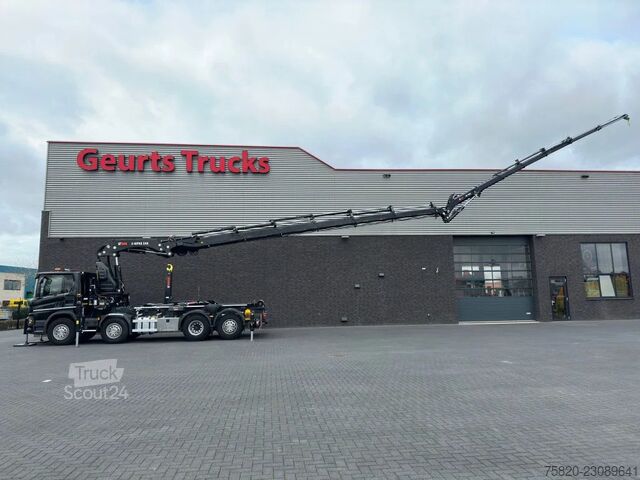 Scania P450 8X2 21 TON HAAKARM + HIAB 548 E-6 + JIB 150X-6 KRAAN/KRAN/CRANE/GRUA Scania P450 8X2 21 TON HAAKARM + HIAB 548 E-6 + JIB 15...