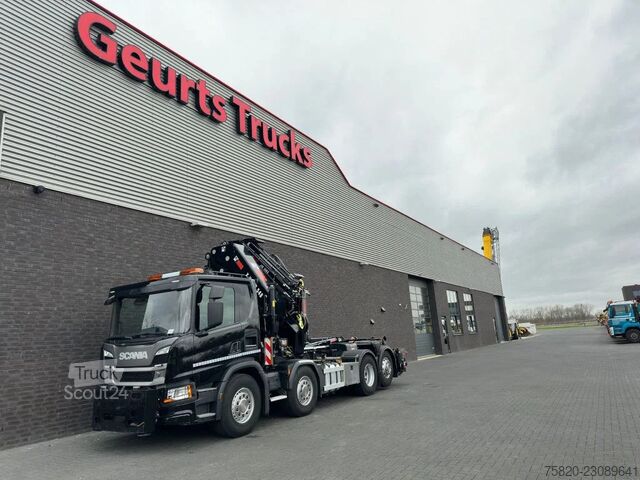 Scania P450 8X2 21 TON HAAKARM + HIAB 548 E-6 + JIB 150X-6 KRAAN/KRAN/CRANE/GRUA Scania P450 8X2 21 TON HAAKARM + HIAB 548 E-6 + JIB 15...