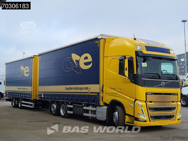 Kayar branda Volvo FH 460 6X2 Curtainsider Combi LNG Engine Slidin...