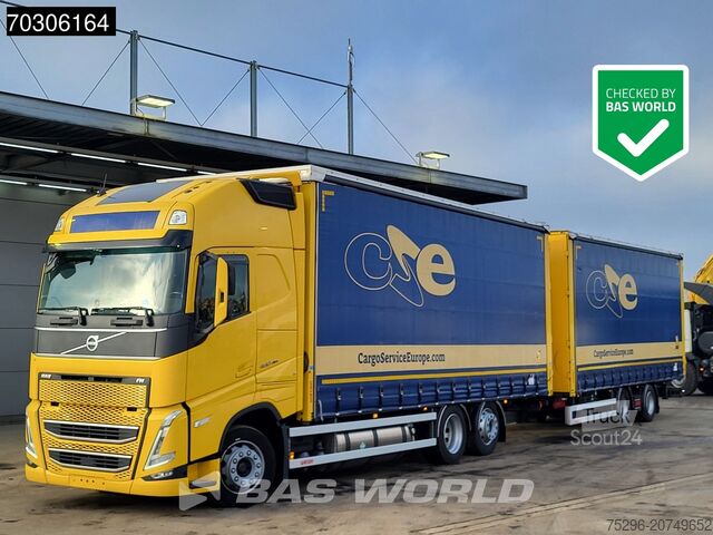 Kayar branda Volvo FH 460 6X2 Curtainsider Combi LNG Engine Slidin...