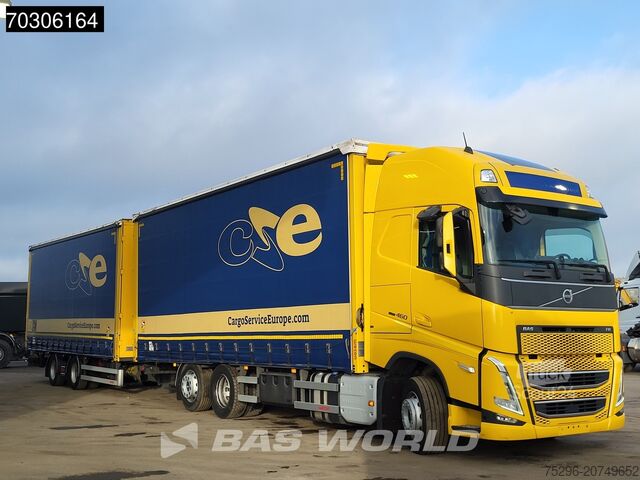 Kayar branda Volvo FH 460 6X2 Curtainsider Combi LNG Engine Slidin...