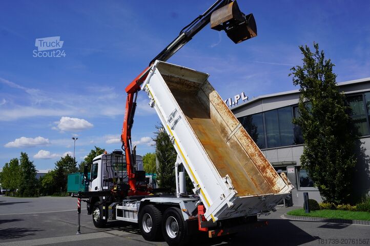 τριμερής ανατροπέας Mercedes-Benz Arocs 2636 / 6x4 / HDS Fassi / 3-Way Tip