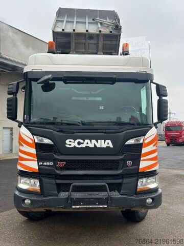 Tresidig tippbil SCANIA P450 XT ,8X4 MEILLER GESTEINSKIPPER, BORDMATIK,  RETARDER