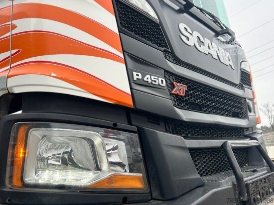 Tresidig tippbil SCANIA P450 XT ,8X4 MEILLER GESTEINSKIPPER, BORDMATIK,  RETARDER