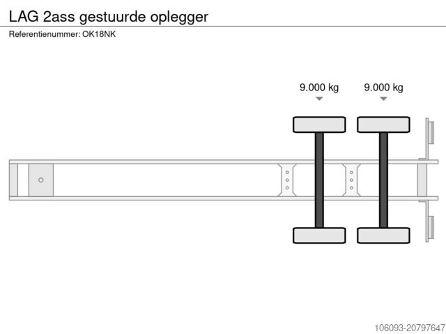 Maleta LAG 2ass gestuurde oplegger