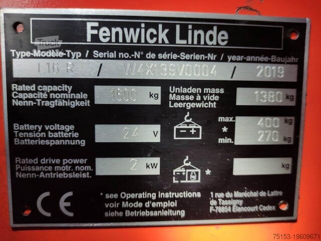 Paletové zakladače Linde L16R