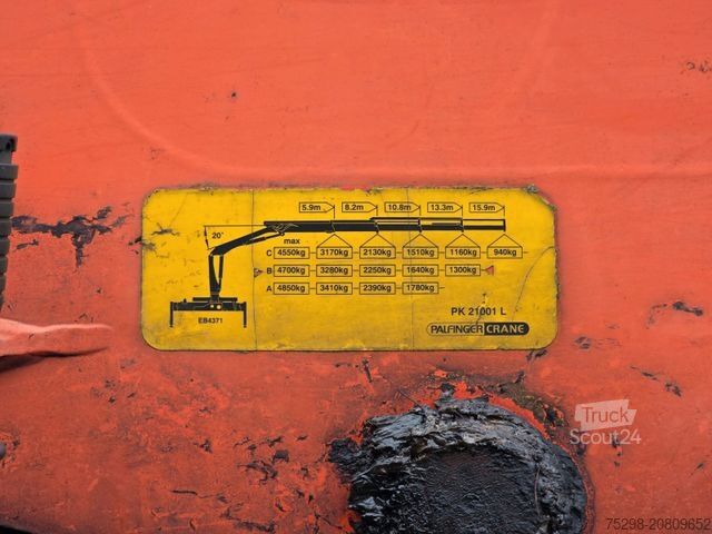 Jeřáb na nákladním automobilu VOLVO FH 460 / Ohne Fernbedienung / Palfinger PK 21001