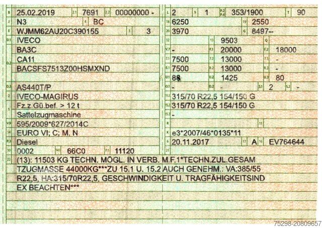 Standard dragbil IVECO Stralis 480 / ZF Intarder / Standklimaanlage