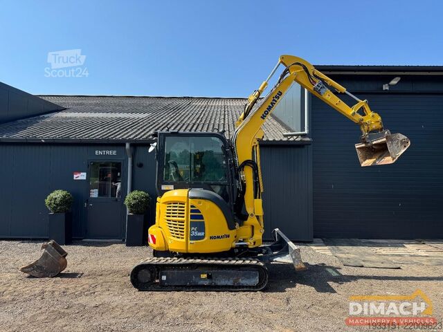 Minibagger Komatsu PC35MR-5 CE - Kantelstuk - Hydraulische snelwis...