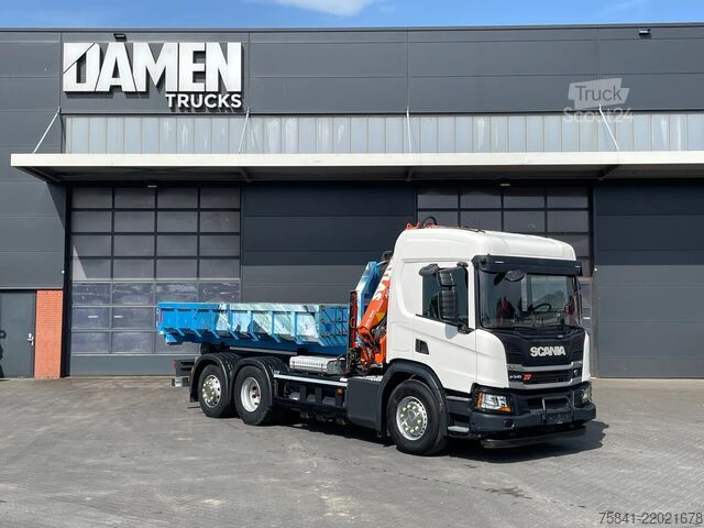 Darus teherautó Scania P340 P340 XT Atlas 96.3E - A3L laadkraan + VDL ...