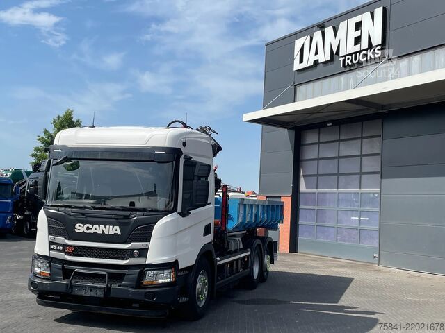 Darus teherautó Scania P340 P340 XT Atlas 96.3E - A3L laadkraan + VDL ...