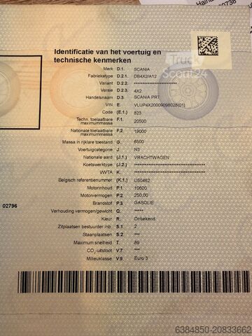 Truck chassis Scania P340 – Open Laadbak – 2005 