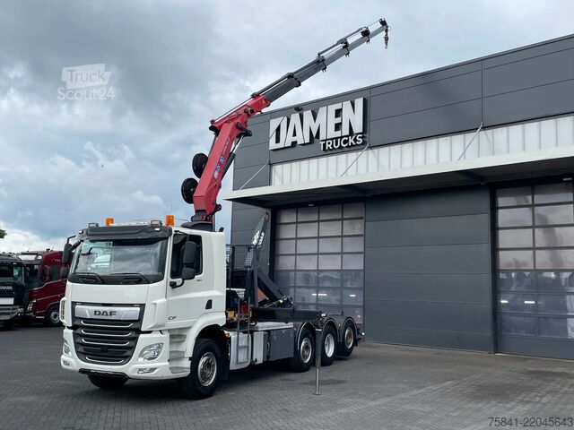 Camion-grue DAF CF 85.480 CF 85.480 8x2 Haakarm + HMF 2320K5-RCS