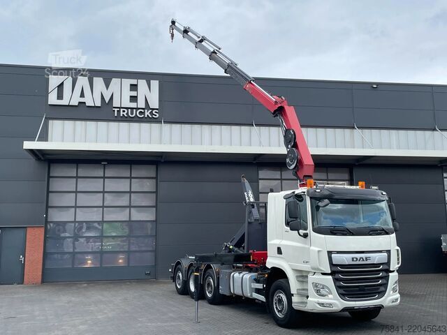 Camion cu macara DAF CF 85.480 CF 85.480 8x2 Haakarm + HMF 2320K5-RCS