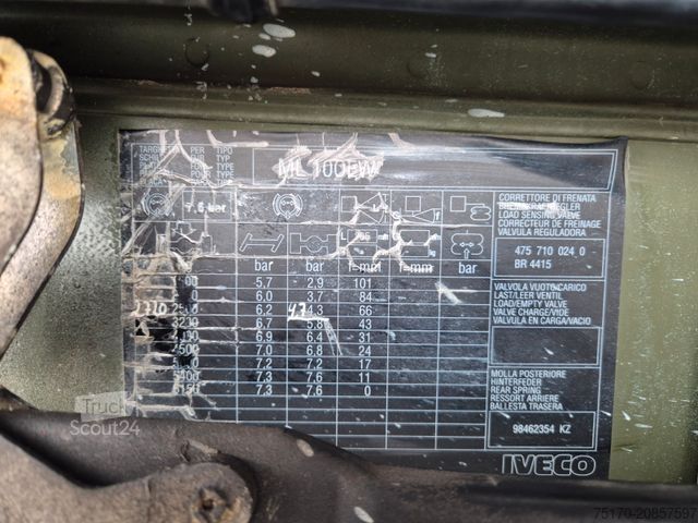 Flatbed truck IVECO Eurocargo ML100E22WM-BW 4x4 Pritsche L-Haus Bett