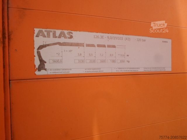 Camión volquete MERCEDES-BENZ 1833 K/ Kran ATLAS/ 105000 KM