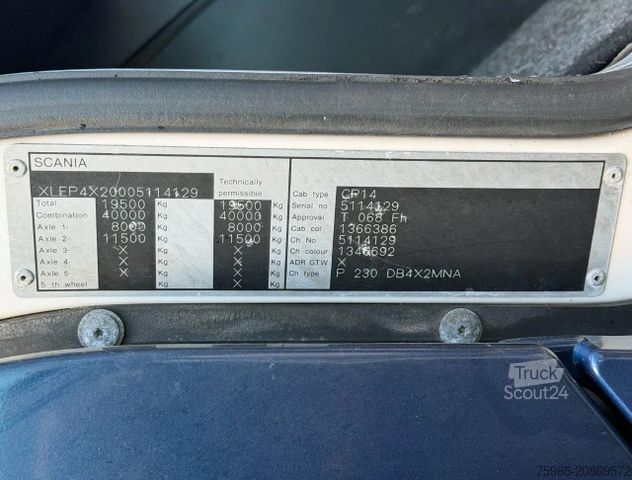 Box truck SCANIA P230 EURO 3 AIRCO MANUAL GEARBOX VAN BEURDEN ISO