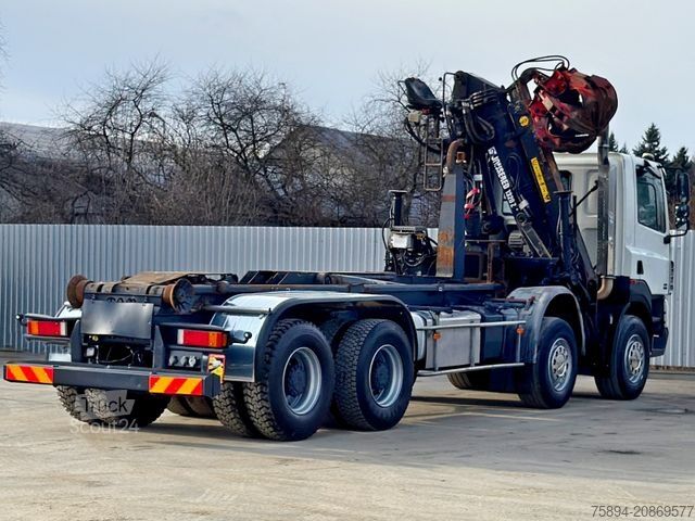 Kanca kasalı yük kamyonu (roll-off) DAF CF 85.430 * ABROLLKIPPER + JONSERED J1320 Z /8x4
