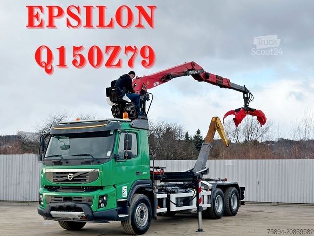 Kanca kasalı yük kamyonu (roll-off) VOLVO FMX 460 * Abrollkipper + EPSILON Q150Z79 * 6x4