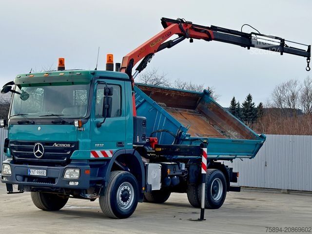Damperli kamyon MERCEDES-BENZ ACTROS 1832 * KIPPER 4,00 m + PK 9501 * 4x4