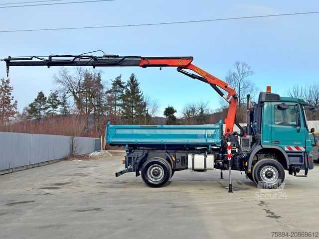 Kamyon üzerine monteli vinç MERCEDES-BENZ ACTROS 1832 * KIPPER 4,00 m + PK 9501 * 4x4