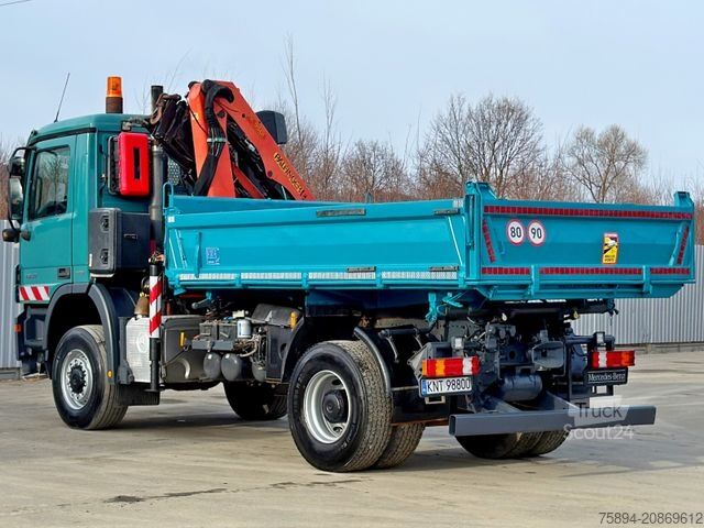 Kamyon üzerine monteli vinç MERCEDES-BENZ ACTROS 1832 * KIPPER 4,00 m + PK 9501 * 4x4