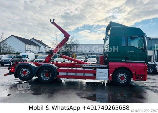 Camion benne à bras amovible MAN TGX 26.440 XLX BL 6x2 Meiller|Retarder|Lenk+Lift